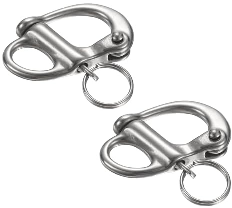 PATIKIL Grillete de liberación rápida de 1.4 pulgadas, acero inoxidable 316, grillete fijo para barco, conector de vela para acampar al aire libre, barcos náuticos, cadenas industriales de elevación
