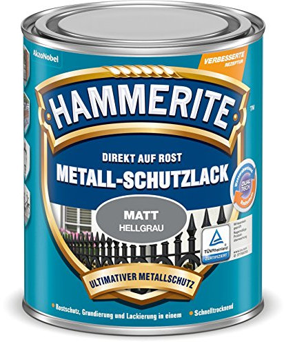 Hammerite Metallschutzlack Matt, Grau,750ml