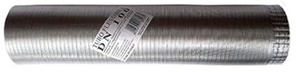 Tubo fumi flessibile estensibile alluminio naturale 120 mm da 0,5 a 3 mt
