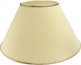 Lampenschirm *rund* für Tischlampen, Chintz beige, Goldkante glänzend, Du=40 /Do=24/H=24,5cm Befestigung unten E27