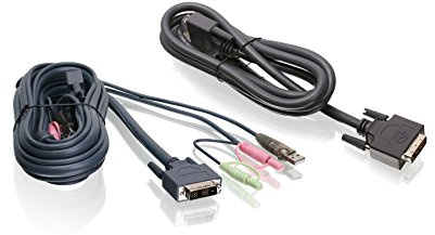 IOGEAR Dual View Dual-Link DVI, kit cavo KVM USB con audio (conforme TAA) 1,8 m, G2L7202U