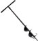WilTec Tarière Manuelle – Ø 150 mm, Longeur 1180 mm – Foreuse avec Poignée transversale en Caoutchouc – pour Forage de Puits et Fondations
