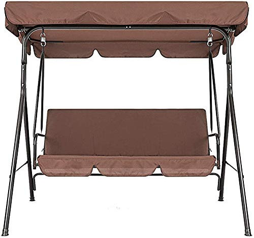 JQDZX Gartenschaukel Sonnendach, Schaukel Ersatzdach Dachplane Abdeckhaube mit Dach & Sitzauflage, Schutzhülle wasserdicht, UV-Beständiges, Gartenliege Schaukelbank Gartenmöbel