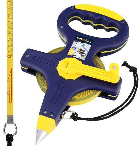 KOTARBAU® Rollmaßband Rollmeter 50 m Maßband Bandmaß aus Stahl Blau