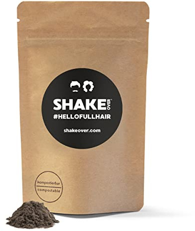 SHAKE OVER Veganes Streuhaar Nachfüllpack 30g, Zink angereicherte Fasern | Schütthaar für Frauen und Männer, Nachfüllpack 30g, Dark Blonde, für alle SHAKE OVER Streuhaar-Dosen, Made in Europe