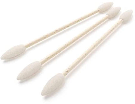 ISOCLEAN Wattestäbchen – 10 Packungen mit je 100 Stück Ohrreinigungsknospen aus Bambus-Baumwolle, spitze Spitzen für einfache Anwendung, ideal für Make-up und persönliche Hygiene, Wattestäbchen aus