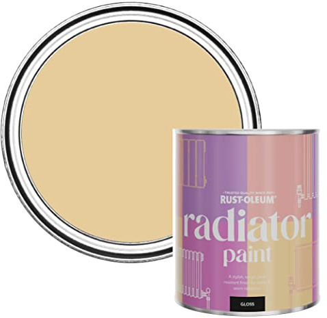 Rust-Oleum Yellow Heat Resistant Radiator Paint in Gloss Finish - Sandstorm 750ml