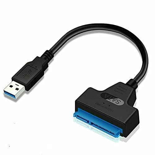 USB 3.0 to SATA Cable, Hard Disk Drive 2.5 SSD 22 Pin Adapter Connector Lead, USB to SA-TA Hard Drive Disk Adapter, USB 3.0 and Type C to SA-TA III Converter Cable for 2.5 SSD HDD Drive,