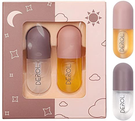 Lip Plumper, Natural Lip Plumper, Lip Care Serum, Day and Night Lip Treatment Set, Lip Enhancer to Reduce Fine Lines, Moisturizing, Fuller and Radiant