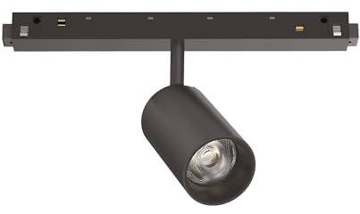 IDEAL LUX Sistema luce binario EGO TRACK SINGLE 08W 3000K DALI BK, Sistema a rotaia, Illuminazione modulare, Dispositivo su binario, 19x4h13 cm, Nero