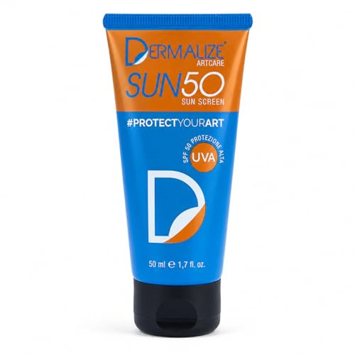 Dermalize Artcare Sun 50 Sunscreen Tattoofarbe mit Sonnenschutz LSF 50 pflegt und schützt 50 ml