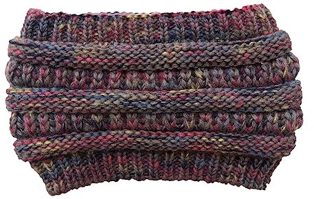 Yurosiay Damen Winter Stirnband Bunt Gestrickte Stirnband Verdicken Fleece Haarband Weiche Elastische Kopfband Breit Damen Wärmer Strick Stirnband Strick Headwrap für Frauen Mädchen Dunkelgrau