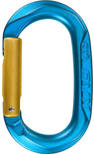 CLIMBING TECHNOLOGY OVX Karabiner-Blau/Mustard Karabiner, Erwachsene, Unisex, Mehrfarbig (Mehrfarbig), Einheitsgröße