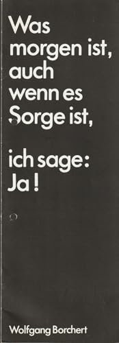 Programmheft Wolfgang Borchert DRAUSSEN VOR DER TÜR Premiere 26. März 1983 Spielzeit 1982 / 83 Nr. 7 ( draußen )