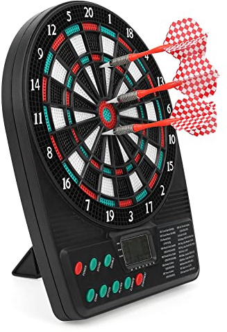 JTLB Jeu de fléchettes électronique, écran LCD, évaluation Automatique, Jeu de fléchettes (Cible électronique)