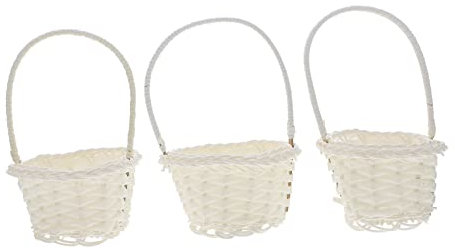 MAGICLULU 3 Stk Rattan Korb einkaufskorb geflochten Korb zum Sammeln von Eiern Früchtekorb Geschenkkorb Gemüsefach Hochzeitsdekorationen Körbe flechten Gemüsekörbe Mini kleiner Korb Wein