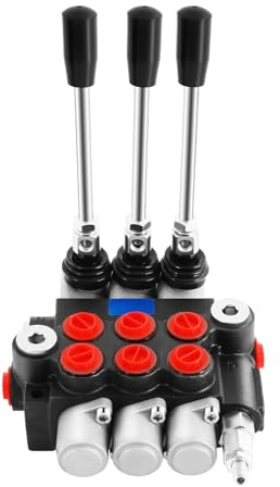 Válvula de control direccional hidráulica con joystick Válvulas manuales 3 bobinas P40 Cilindros de doble efecto 13 g/min para ranuradores de troncos cargadores de tractores