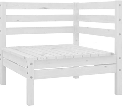 KTHLBRH 4-TLG. Garten-Lounge-Set Massivholz Kiefer Weiß Terrassenmöbel-Sets Outdoor-Möbel-Sets Gartenmöbel-Sets für Gärten, Terrassen und Balkone