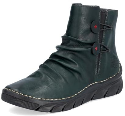 Rieker Damen Klassische Stiefeletten 55052, Frauen Stiefeletten,halbstiefel,Kurzstiefel,uebergangsschuhe,uebergangsstiefel,grün (54),41 EU / 7.5 UK