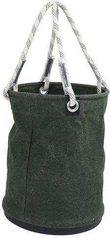 ZAWELIYO Seau en Toile, Mini Seau à Outils en Toile de 15,7 X 11,8 Pouces, Organisateur D'outils de capacité de de 30 Kg pour Les Travaux D'entretien, Les Chantiers de (Vert)