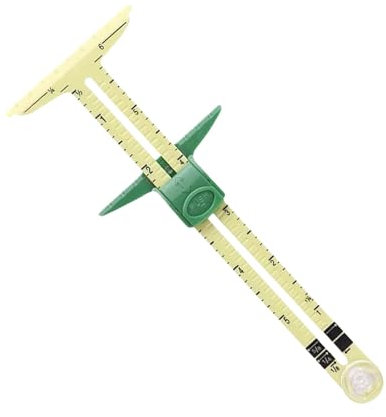 Sliding Gauge Sewing Ruler - Sliding Gauge Ruler Fabric Quilting Ruler T Gauge Hem Gauge Measuring Tool Quilting Ruler Sewing Tool Measuring Gauge