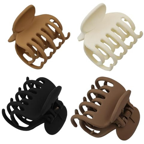 Haarspangen für Damen, klein, mittel, klein, matt, rutschfest, elegant, schön, für Damen und Mädchen, dünnes Haar, 4 Stück
