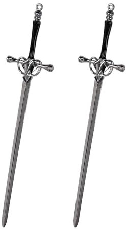 2 Pcs Bastoncini per Capelli Spada, Forcina per Capelli Eleganti Cinese, Spada Metallo Donne Bastoncini Capelli, Bacchette Accessori Decorativi per Capelli per Ragazze per Acconciatura Fissa (Nero)