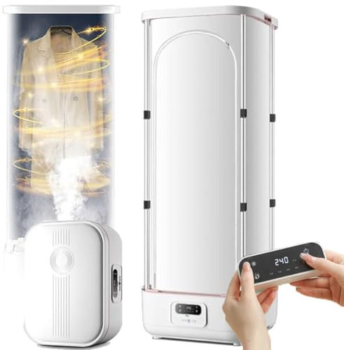 Machine à repasser automatique avec presse à vapeur, cuiseur vapeur et sèche-linge portables, flux de chaleur à circulation à 360 °, pour éliminer rapidement les rides des vêtements et des tissus