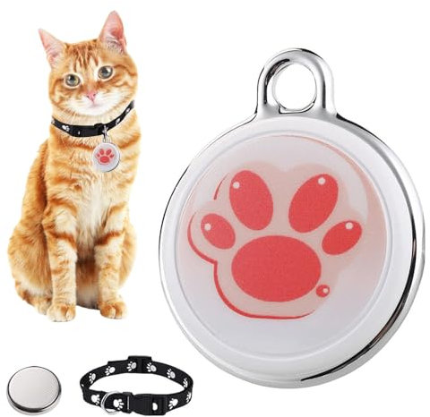GPS Tracker für Katzen Hunde, Mini GPS Katze Tracker/Hund Tracker, Tractive GPS Katze Tracker, Hund Tracker ohne monatliche Gebühren, Echtzeit-Standortverfolgung, Wasserdicht Katze Tracker GPS