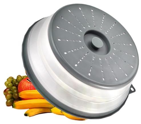 Mikrowellen Abdeckung Faltbar, Spritzwassergeschützte Lebensmittel-Abdeckung, Faltbare Abdeckhaube, Atmungsaktive Abdeckung, Mikrowellen-Spritzwasserschutz-Abdeckung, Multifunktions-Wasserfilterbox