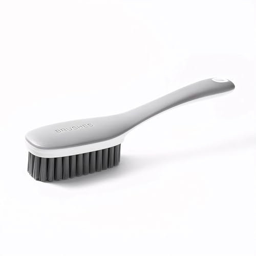 Sneaker Reinigungsbürste - Effektiv & schonend für Textil, Leder & Kunstleder - Hochwertige Schuhbürste mit synthetischen Borsten - Von HSYTEK (Grau)