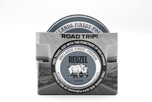 Reuzel 2025 Road Trip, Pommade mate à tenue extrême, Tenue forte, Pommade basse brillance pour homme, 95g + Format voyage gratuit 35g