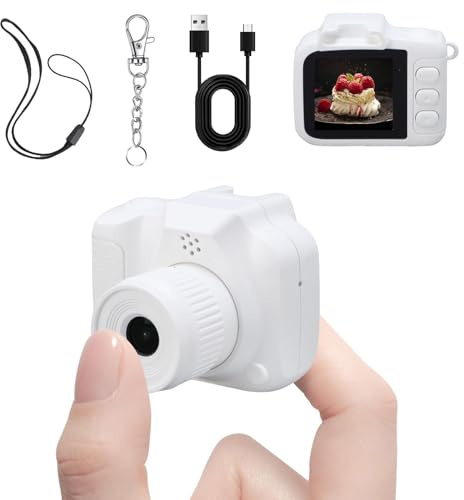 1 Pc Mini Camera, 2MP 1080P Keychain Camera, Color Screen Travel Digital Camera with Wrist Strap for Photography and Daily Recording