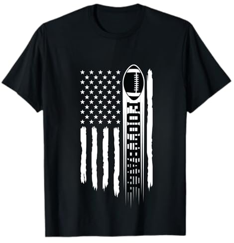 InnoBeta Football Gifts for Men, Unique American Football T-Shirt for Game Day, Holidays, Christmas, 3XL Black