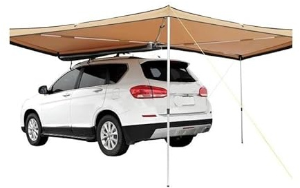 Toldo Caravana,Toldo Furgoneta Camper Toldo retráctil for vehículo, toldo Lateral for Coche, toldo for Coche con Bolsa de Almacenamiento Impermeable, Apto for camión, SUV, Furgoneta(10x7ft)