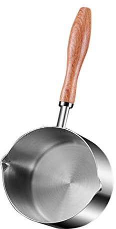 DECORNIJIA Casserole Inoxydable Petite Avec Bec Verseur Légère Pour Chauffer Lait Et Fondre Beurre Polyvalente Pour Induction Et Réchauffage Précis