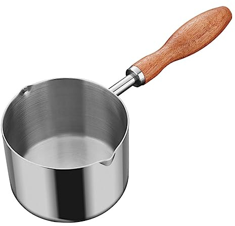 MAGICLULU Petite Casserole Inox 304 Moyenne, Poêle à Dosa Antiadhésive, Marmite Résistante à La Chaleur, Compatible Induction, Pour Chauffer Lait Et Huile Cuisine, Avec Bec Verseur Précis
