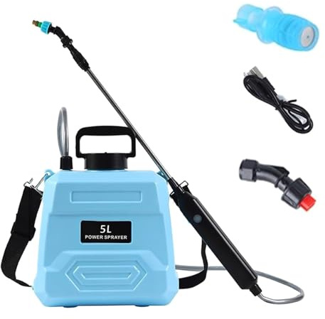 Oxxggkao Irrigatore ergonomico alimentato a batteria impermeabile integrato leggero esteso aggiornato diserbo elettrico ricaricabile ricaricabile all'aperto