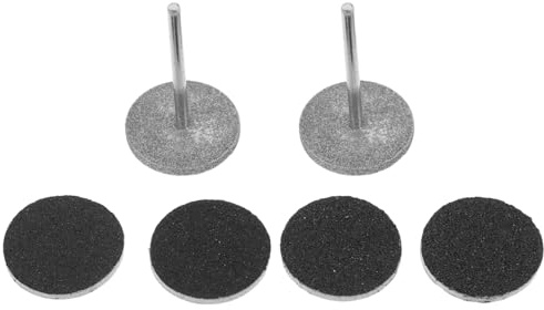 GOOHOCHY Dischi Abrasivi per Manicure e Pedicure Professionale, 2 Pezzi in Metallo con Dischi di Carta Abrasiva Sostituibili per Cura delle Cuticole, Uso in Saloni e Casa