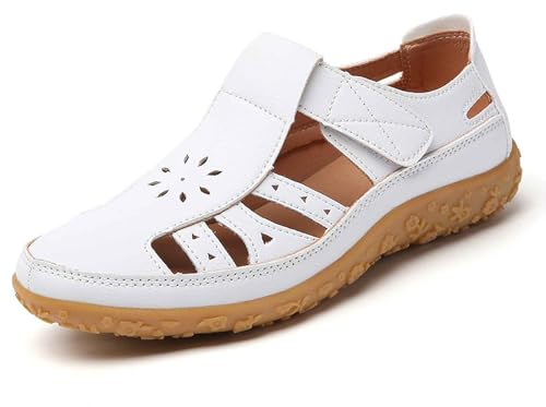 Sandales Generisch pour Femme Confortables Sandales de femme pour le quotidien avec design fermé aux orteils et aux talons, ouvertures respirantes et fermeture, parfaites pour les tenues d'été et