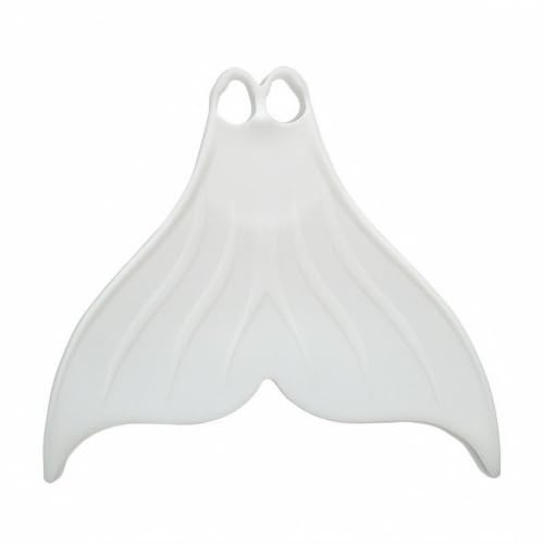 predolo Monopalme Sirène Hydrodynamique Monopalme Sirène Palme Unique en Caoutchouc pour Apnée , Blanc , XL