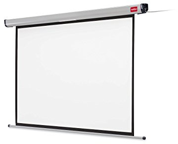 Nobo Ultra Electric Wall & Ceiling Projection Screen, Lightweight Hanging Matte White Projector Surface With Remote Control, 1440 x 1080mm, 1901970
