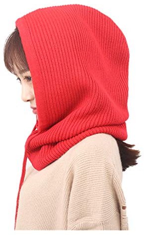ACVIP Damen Multifunktionale Strickmütze Winter Warme Kapuzen-Schal Sturmhaube