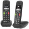 Gigaset E290 Duo - Telefoni Cordless - Due Portatili con Suonerie Forti - Numeri Grandi e Audio Potenziato - Vivavoce, Nero [Versione Italiana]
