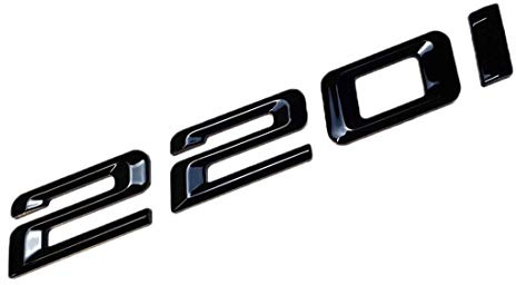 MCK Auto - 220i schwarzes glänzendes Logo hinten Emblem Tuning für F22 F45 F46 HB4L3