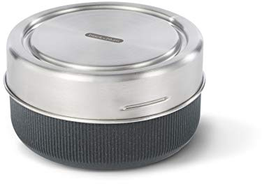 BLACK+BLUM - Glass Lunch Bowl - Leak Proof Meal Prep Bowl, Food Container and Lunch Box - Microwave, Freezer, Oven and Dishwasher Safe - Slate, 750 ml