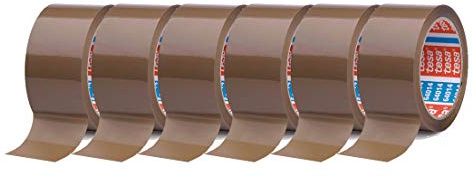 tesa Cinta Adhesiva del paquete cinta adhesiva (66 m x 50 mm) (6 Rollos/Marrón)