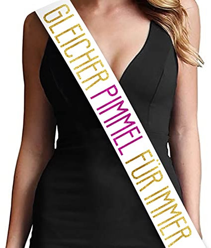 Junggesellinnenabschied Schärpe Party (Weiß) – Bachelorette Party Ideen, Hen Party Geschenke, Späße und Zubehör