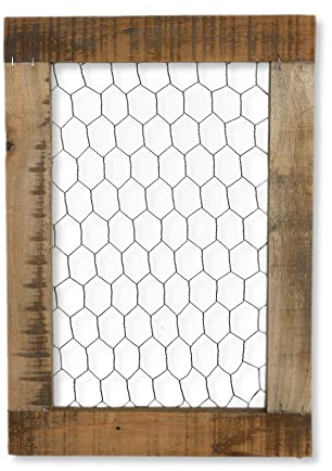 DARO DEKO Holz Wandgitter 32 x 46cm braun Wanddeko Fotohalter Collage