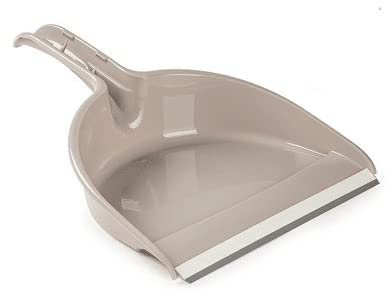CABLEPELADO Recogedor de Mano plástico con Goma | Resistente y Duradero | Limpieza hogar | Herramienta de Limpieza | Apto para Limpieza de Polvo, Basura, Ceniza u Hojas | 26 cm Ancho recogedor | Beige